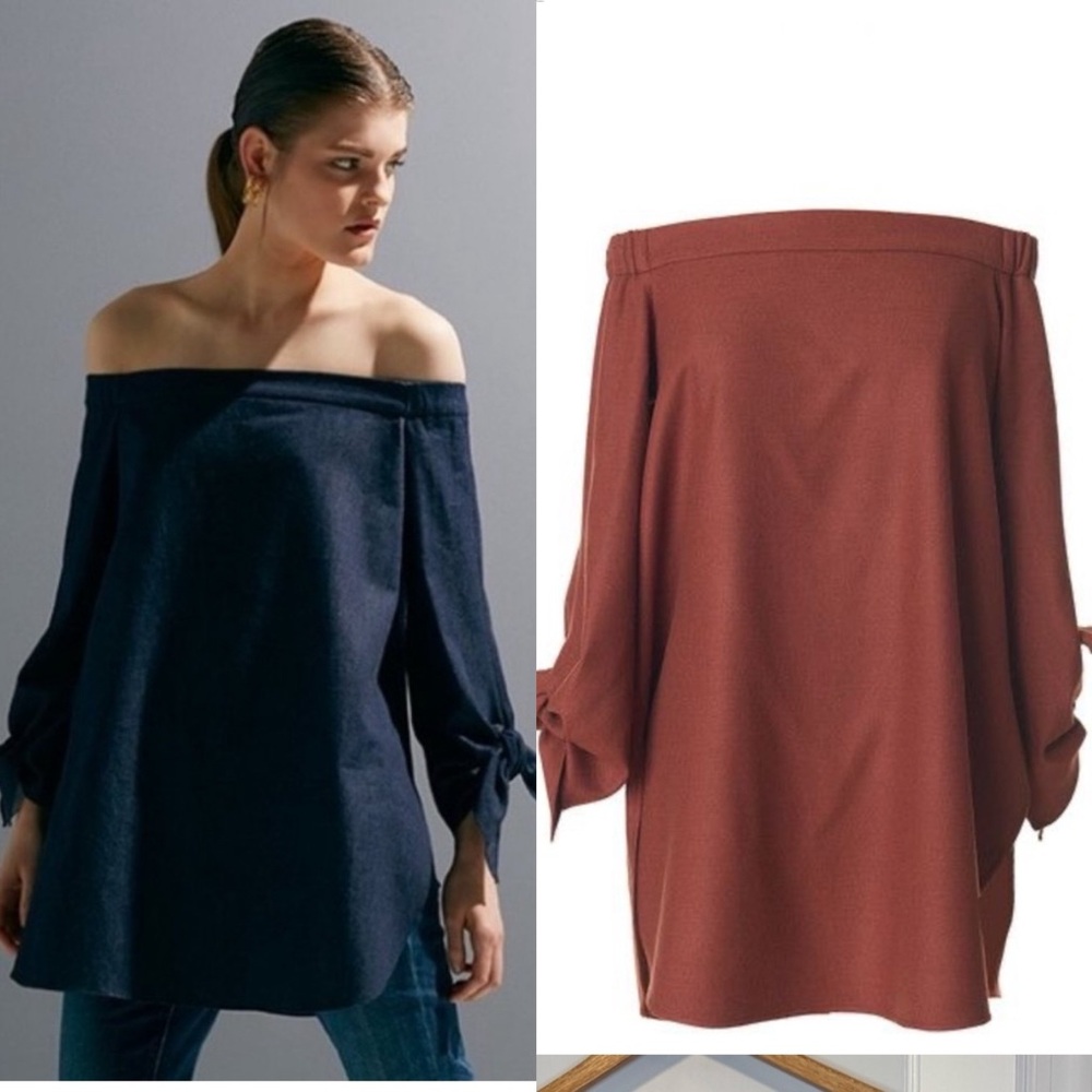 Tibi off shoulder wool top size 0 NWOT